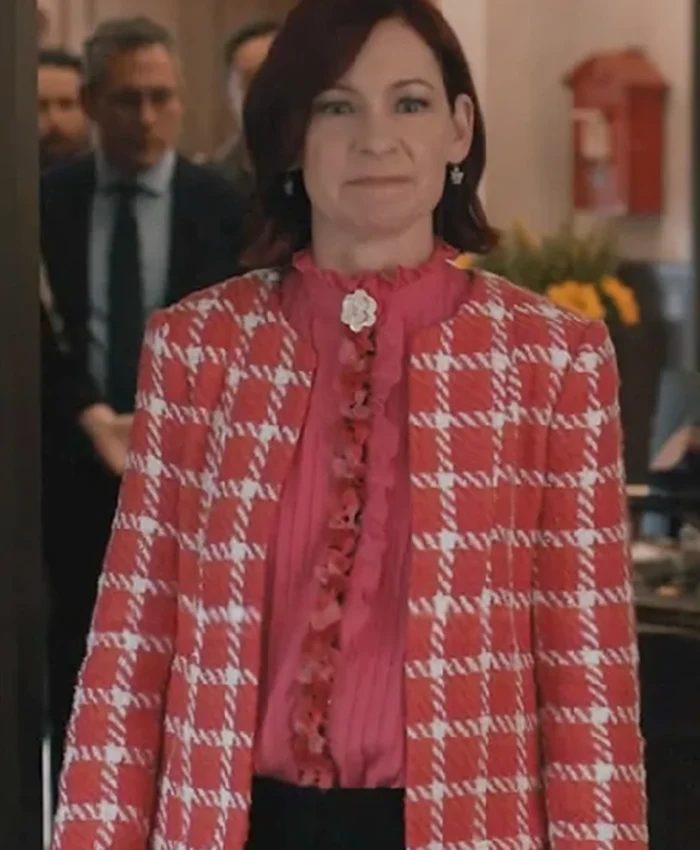 Elsbeth S02 Carrie Preston Houndstooth Pink Jacket