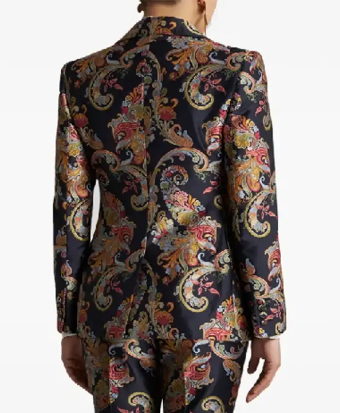 Elsbeth S02 Carrie Preston Paisley Jacquard Printed Blazer - Image 4