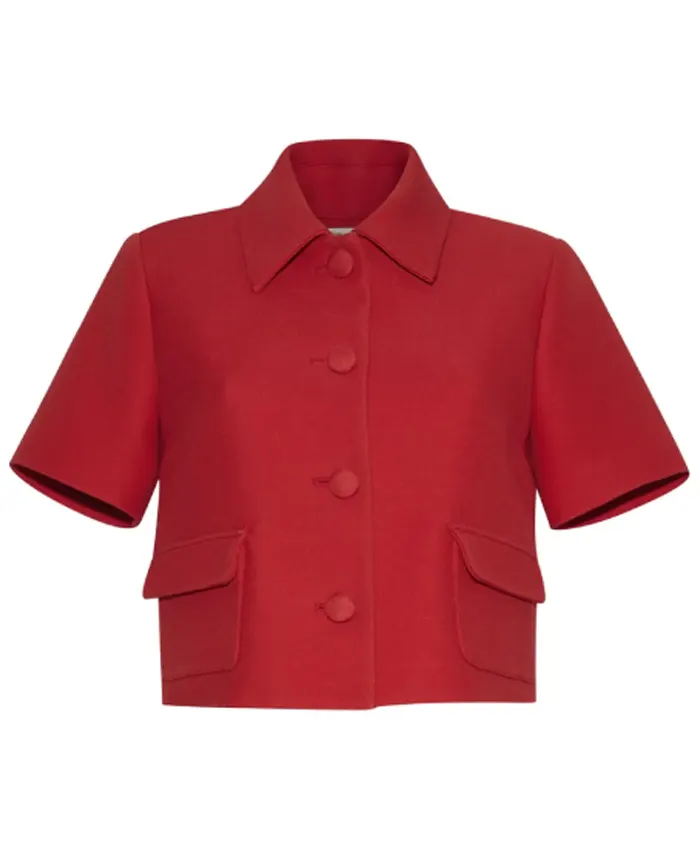 Elsbeth S02 Carrie Preston Cropped Red Jacket - Image 2