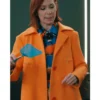 Elsbeth S03 Carrie Preston Orange Wool Coat