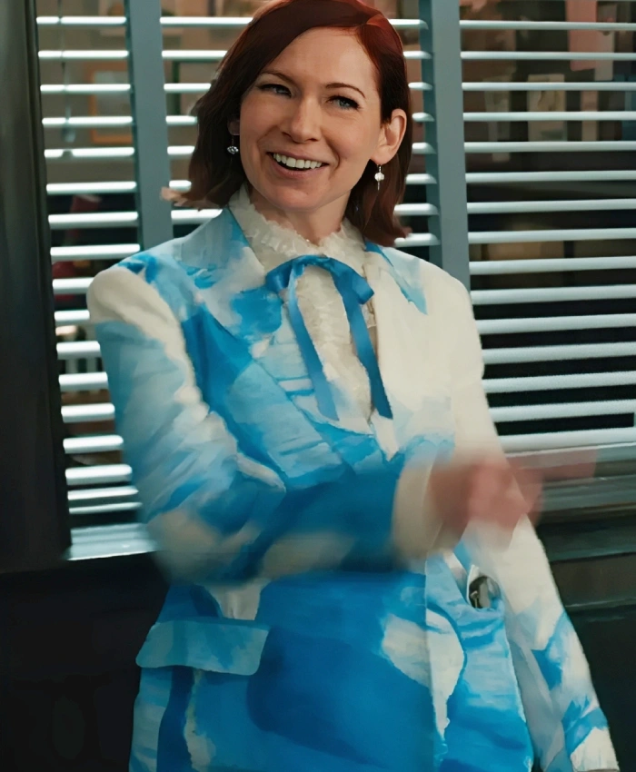 Carrie Preston Elsbeth S03 Blue Printed Blazer