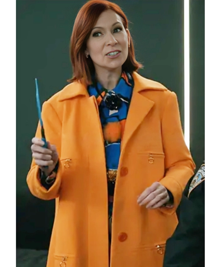Elsbeth Tascioni TV Series Elsbeth S03 Carrie Preston Orange Wool Coat