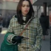 Emilia Clarke Ponies 2026 Plaid Duffle Coat