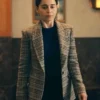 Emilia Clarke Ponies TV Series S01 Tweed Plaid Blazer
