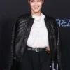 Emilia Perez 2024 Sofia Boutella Black Leather Jacket