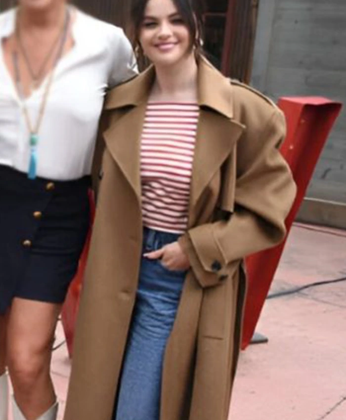 Emilia Perez Selena Gomez Brown Trench Coat