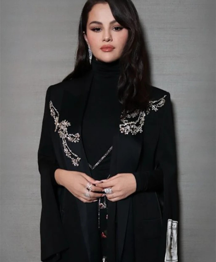 Emilia Perez Selena Gomez Screening London Cape Coat