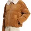 Emily Hall A Merry Little Ex Mas 2025 Brown Corduroy Puffer Jacket