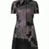 Emily In Paris Anais Weill Floral Leather Dress 1