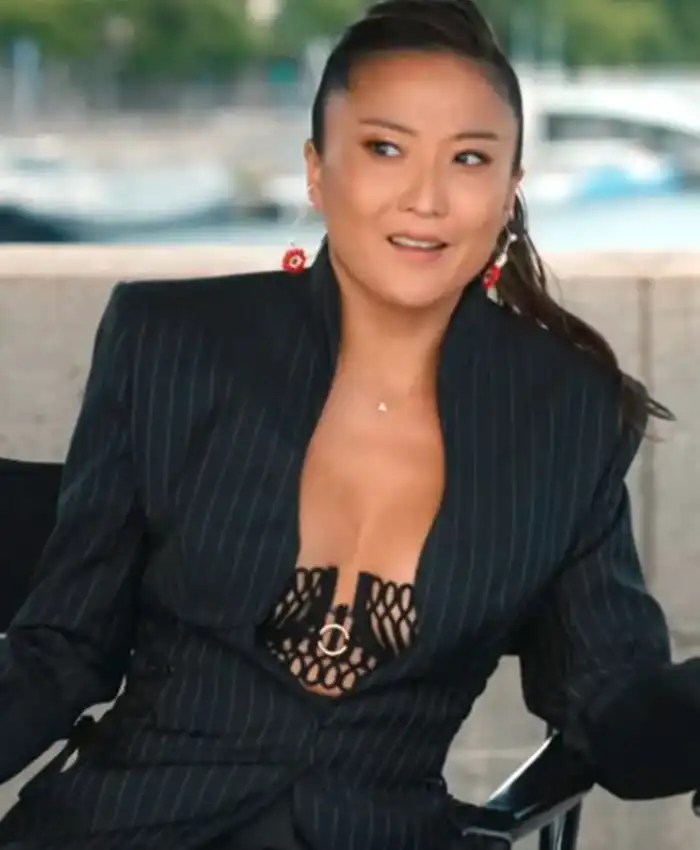 Emily In Paris S05 Ashley Park Pinstriped Blazer