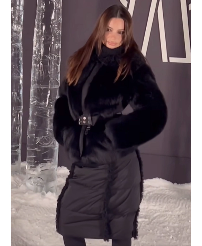 Emily Ratajkowski FW26 Black Coat