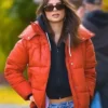 Emily Ratajkowski Orange Jacket