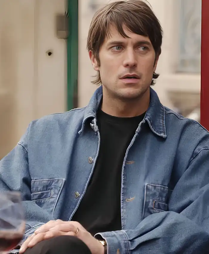 Emily In Paris Lucas Bravo Blue Denim Jacket