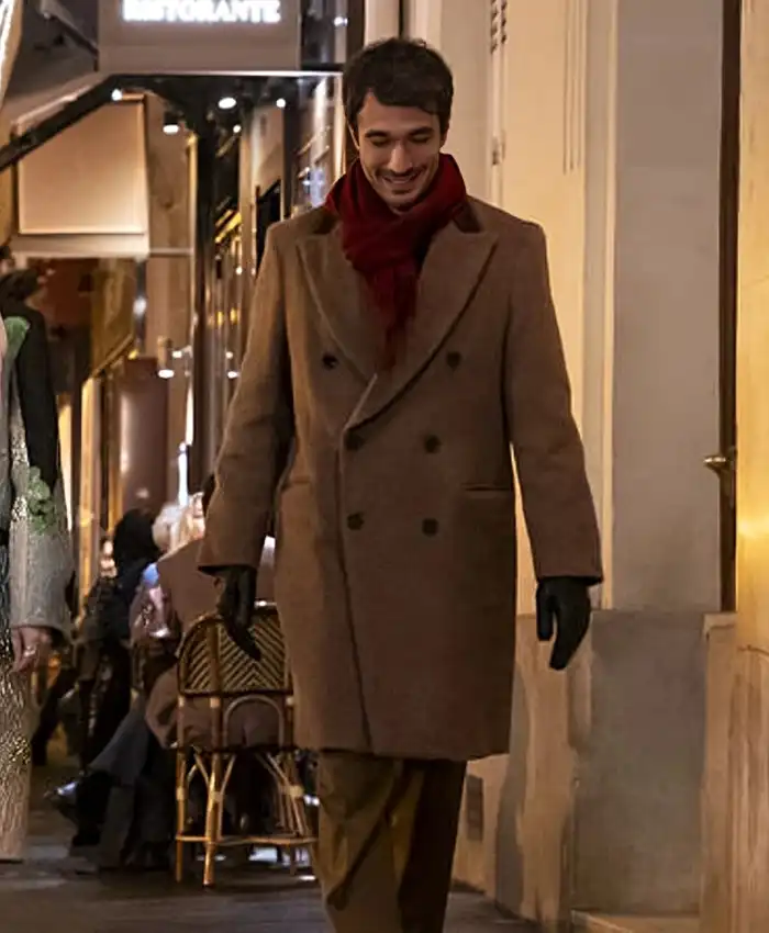 Emily In Paris Marcello Brown Trench Coat