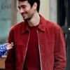 Emily In Paris Marcello Red Suede Jacket
