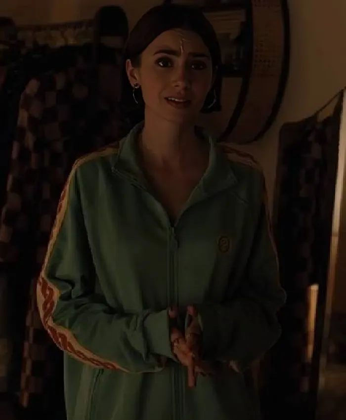 Emily In Paris S5 Lily Collins Green Track Jacket