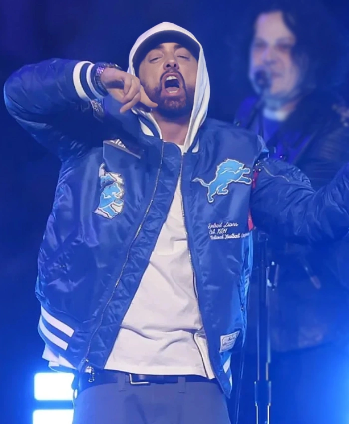 Eminem Thanksgiving Day 2025 Football Game Detroit Lions Jacket
