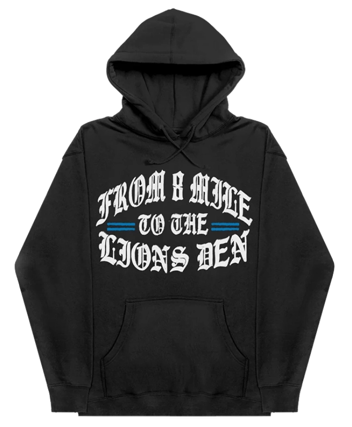 Eminem X Detroit Lions Helmet Black Hoodie