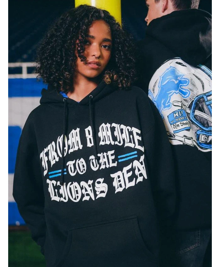 Eminem X Detroit Lions Helmet Hoodie