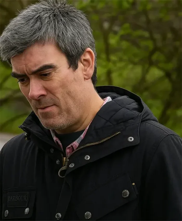 Emmerdale 2025 Cain Dingle Black Jacket