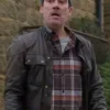 Emmerdale Farm Jeff Hordley Black Leather Jacket