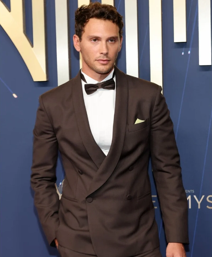 Emmys Red Carpet 2025 Cooper Koch Brown Suit