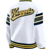 Erin Andrews Denver Nuggets White Fleece Jacket Back