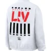 Erin Andrews Liv Morgan White Full Zip Bomber Jacket