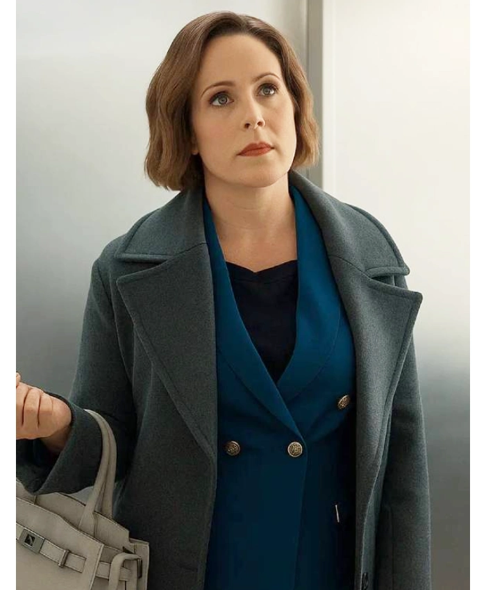 Erin Krakow TV Movie Christmas Above The Clouds 2025 Ella Neezer Grey Wool Coat