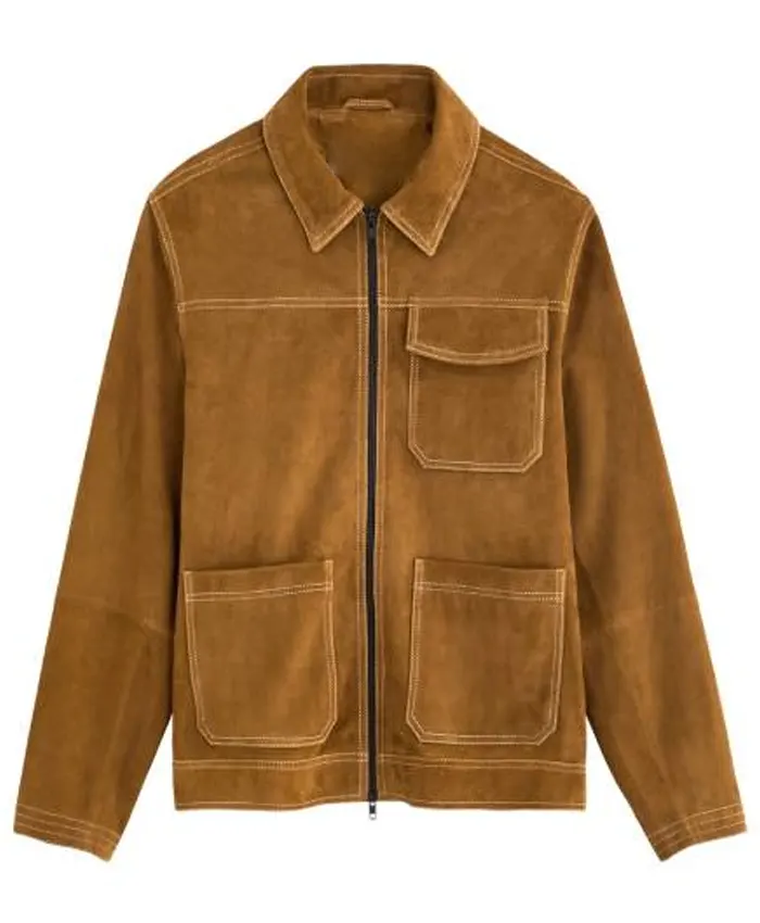Etalk 2025 Suede Tom Burke Brown Jacket
