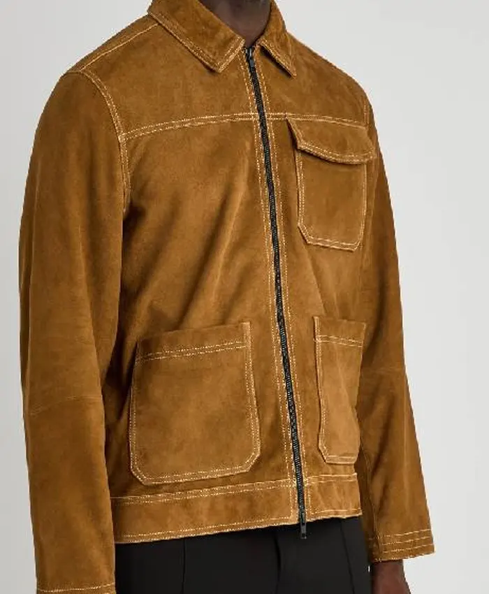 Etalk 2025 Tom Burke Brown Suede Jacket