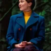 Eternity 2025 Elizabeth Olsen Blue Coat