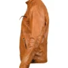Ethan Distressed Waxed Leather Cafe Racer Jackets