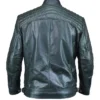 Ethan Distressed Waxed Leather Green Moto Jacket