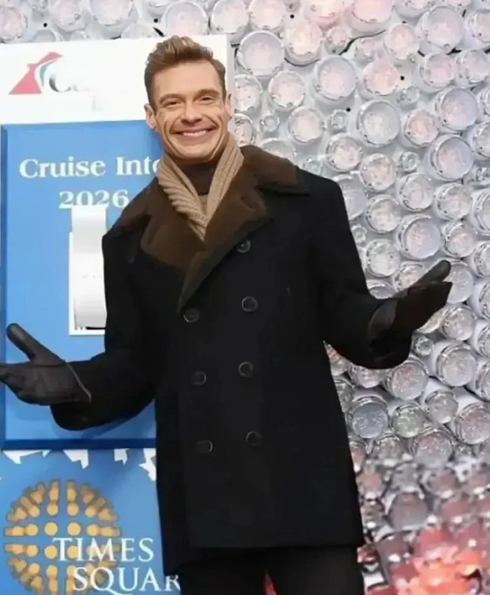 Eve With Ryan Seacrest 2026 Press Junket Black Coat