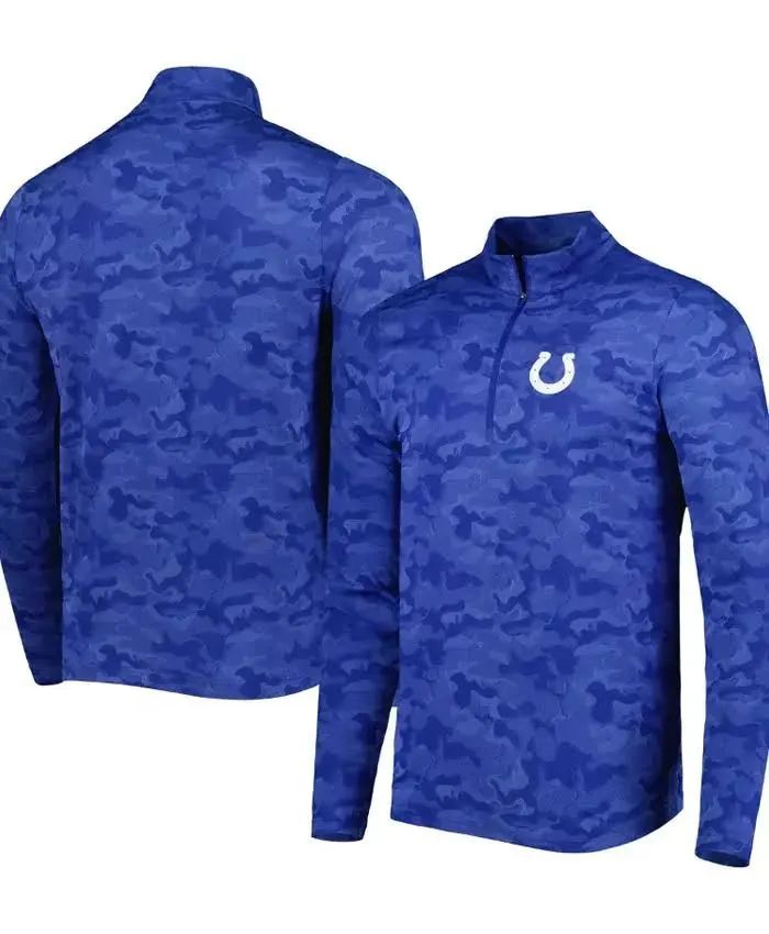 Everett Indianapolis Colts Blue Quarter Zip Jacket