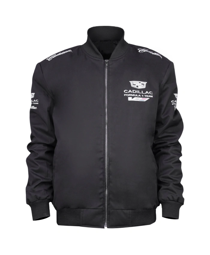 F1 Cadillac Black Racing Bomber Jacket