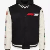F1 F175 Logo Black And White Varsity Jacket