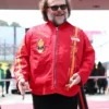 F1 Grand Prix Super Mario Galaxy Japan Premiere Jack Black Red Patches Racing Jacket