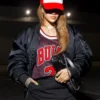 F1 Race Las Vegas Rihanna Black Bomber Jacket