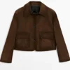 FBI International S04 Christina Wolfe Suede Brown Jacket
