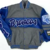 FSU Broncos Ole Skool Grey Varsity Jacket