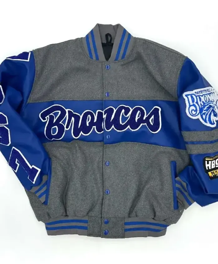 FSU Broncos Ole Skool Grey Varsity Jacket