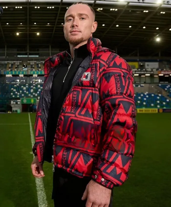 Face Off IBF World Title Paddy Donovan Fight Red Black Puffer Jacket