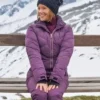 Faith Movie An Alpine Holiday 2025 Ashley Williams Purple Puffer Jacket