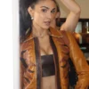 Fanatics Fest 2026 Cathy KelleyBrown Leather Jacket