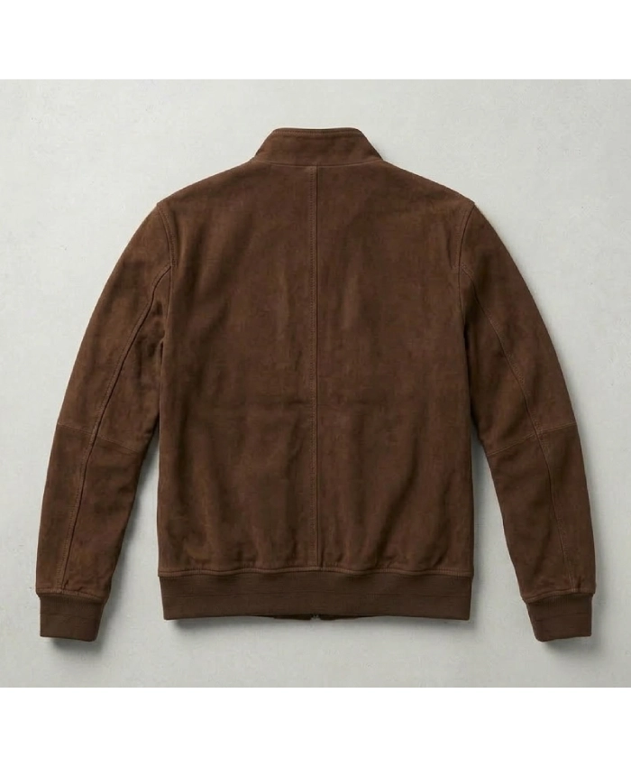 Barbara Palvin Paris Show Brown Suede Jacket - Image 5