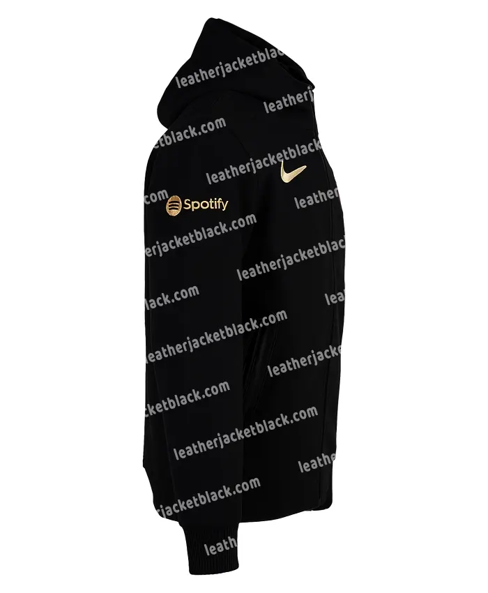 Fc Barcelona Fleece Black Tech Jacket