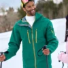 Finding Mr Christmas 2025 Green Ski Jacket With Yellow Zips