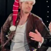 Finding Mr. Christmas Tv Series Craig Geoghan Brown Leather Jacket